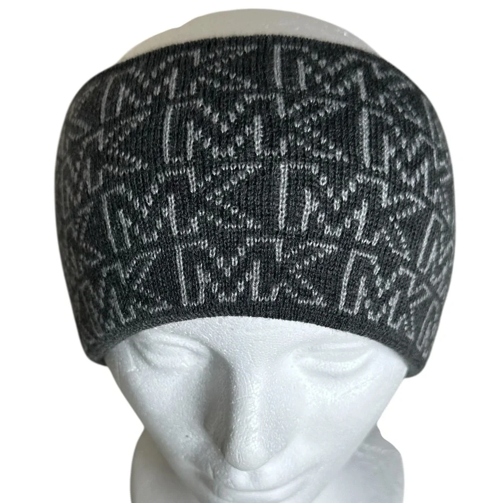 Michael Kors Logo Knit Headband One Size Reversible Monogram